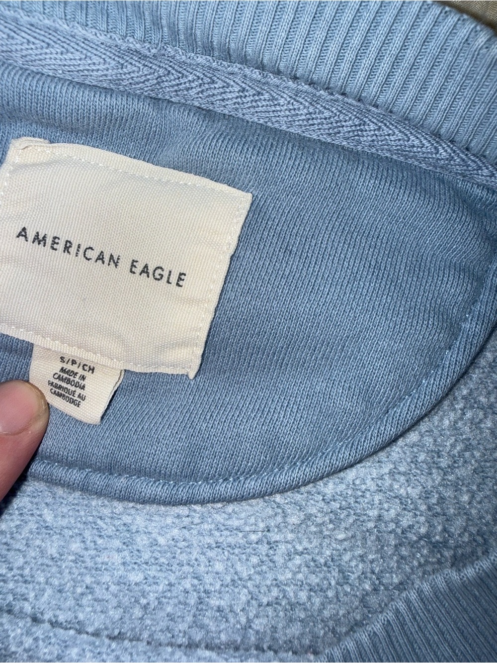 AEO Blue Sun Mountains Oversized Crewneck small - Picture 3 of 6